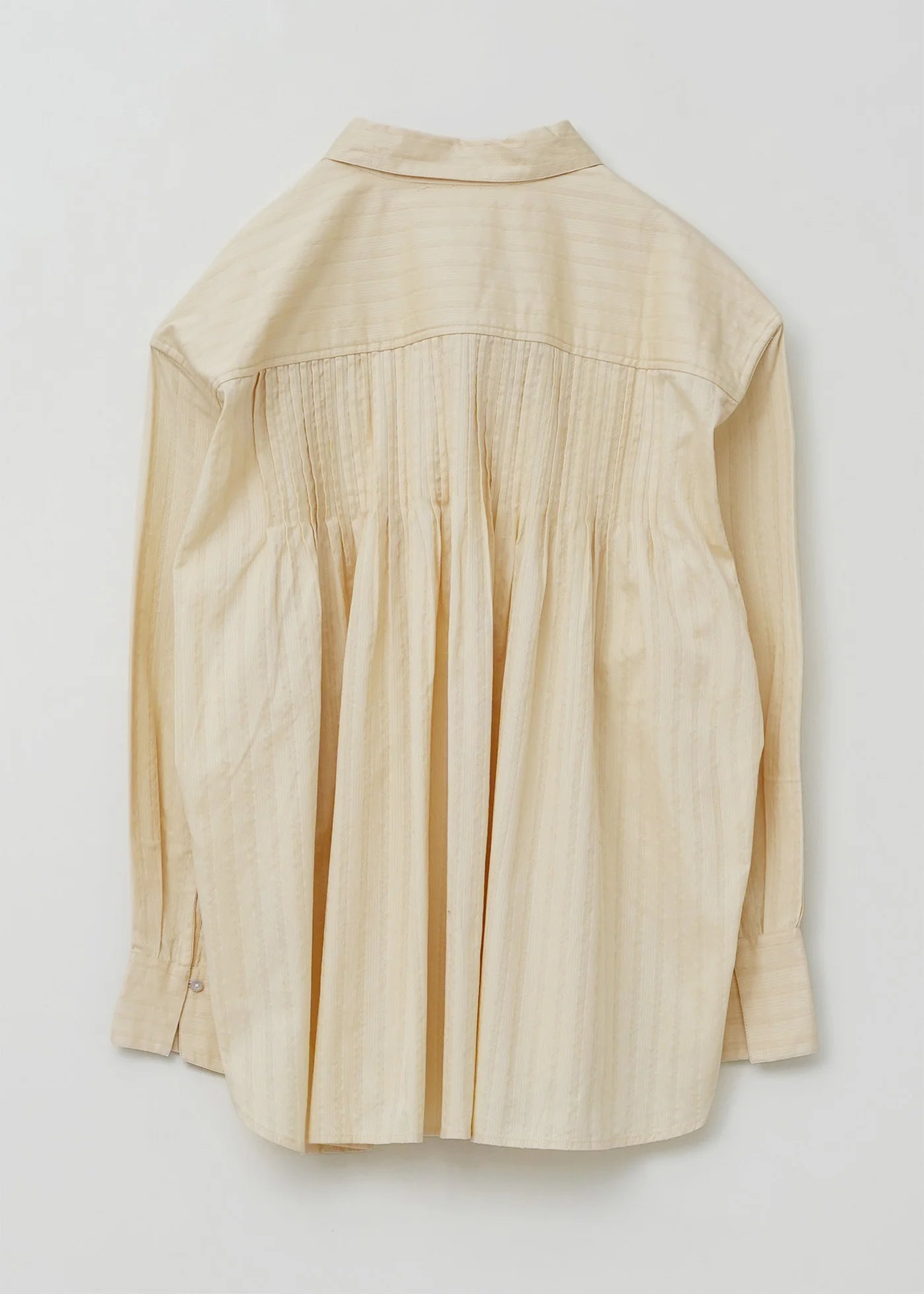Poplin Power Shoulder Back Tuck Shirts
