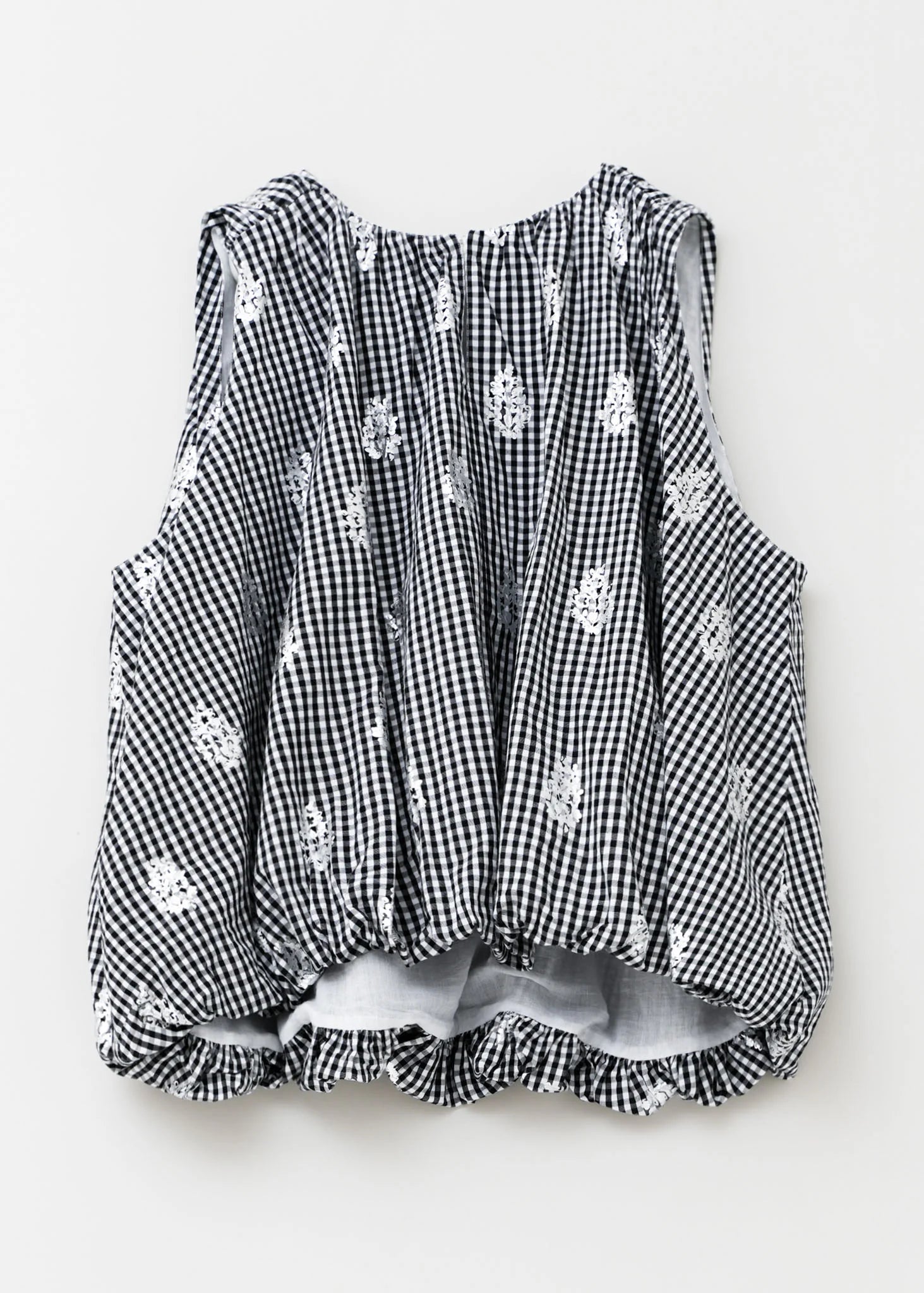 Poplin Foil Print Balloon Top