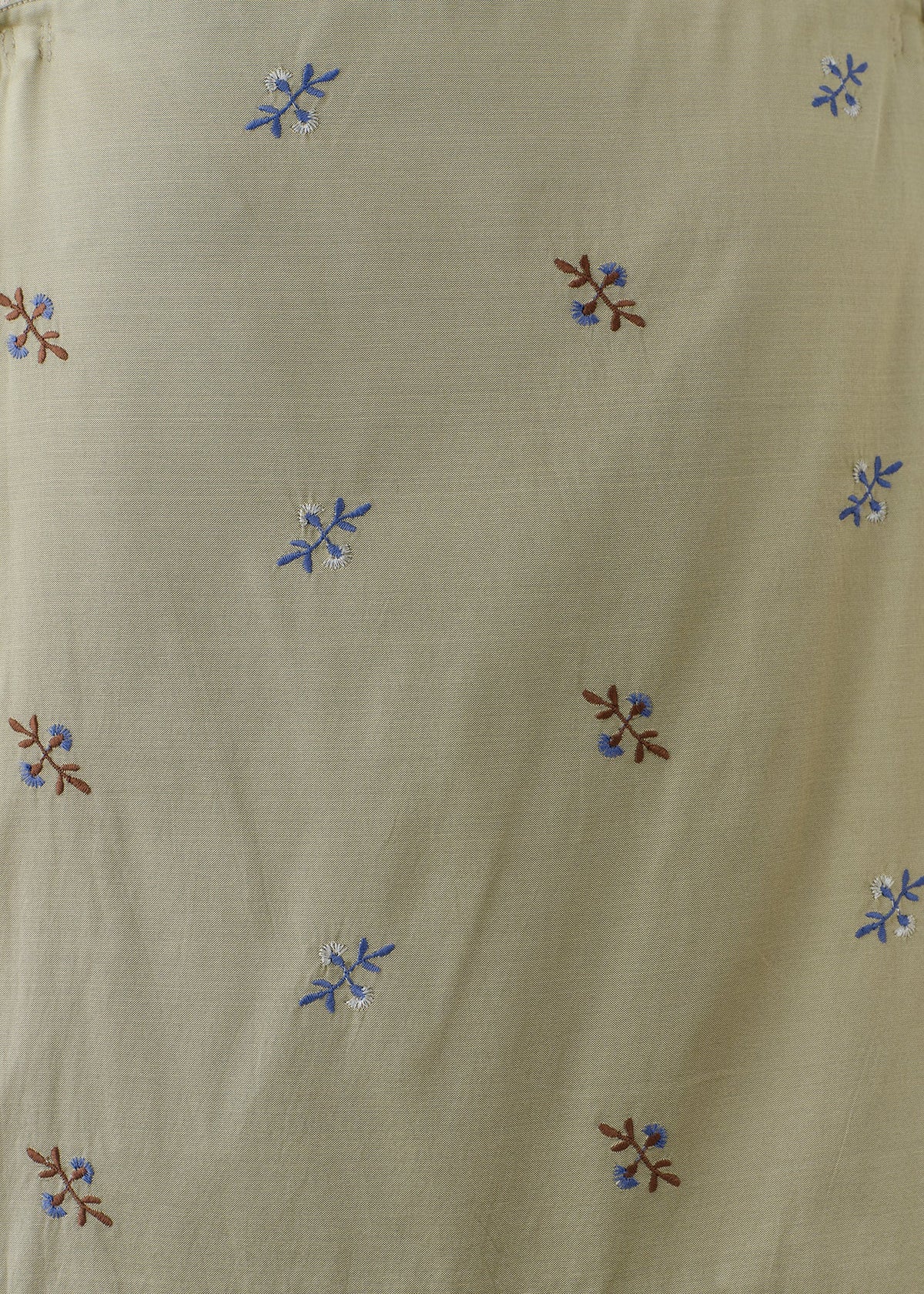 Poly Dupion Embroidery Tuck Gather Skirt