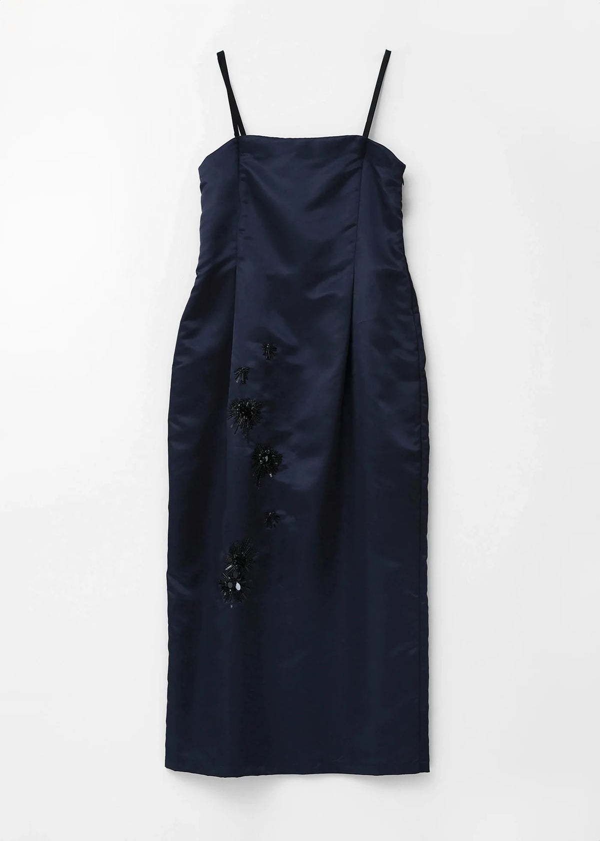 Poly Twill Sequins Embroidery Cami Dress