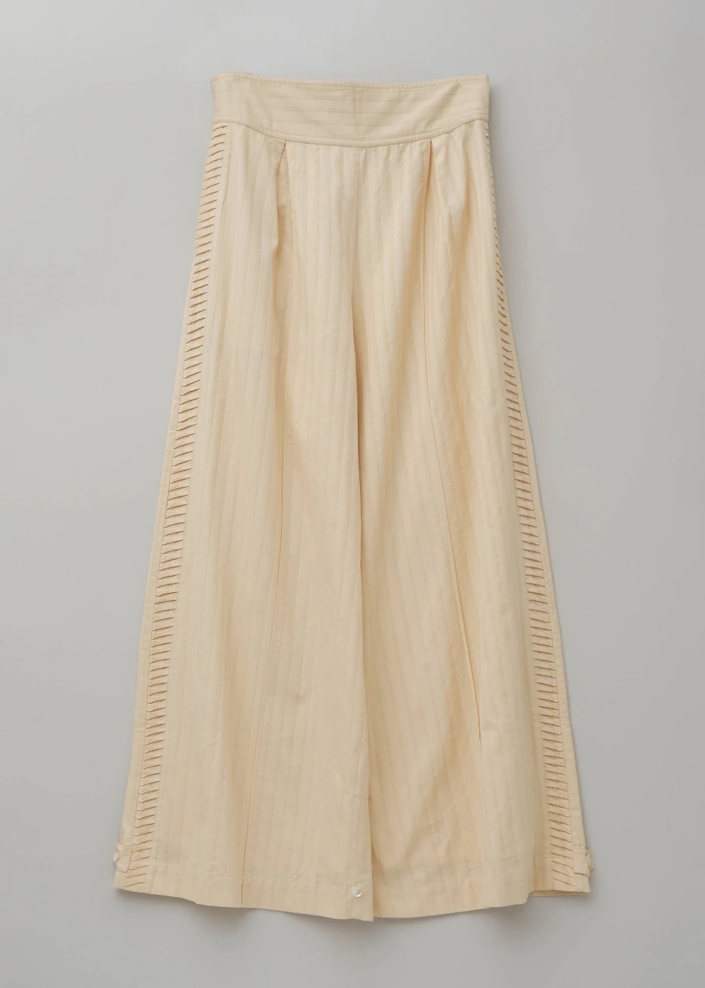 Poplin Side Wave Tuck Pants