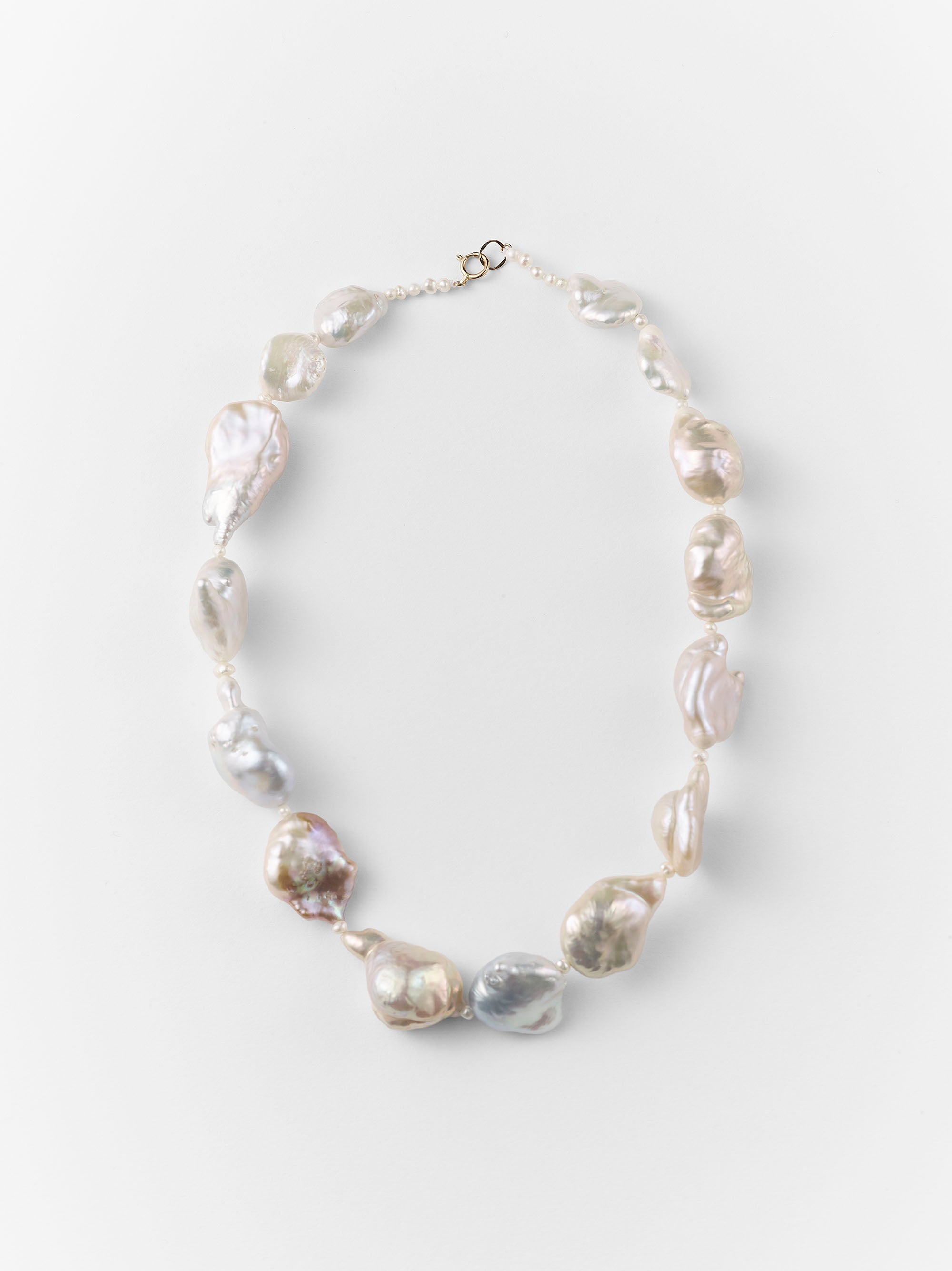 とっておきの淡水バロックパールネックレス38cm