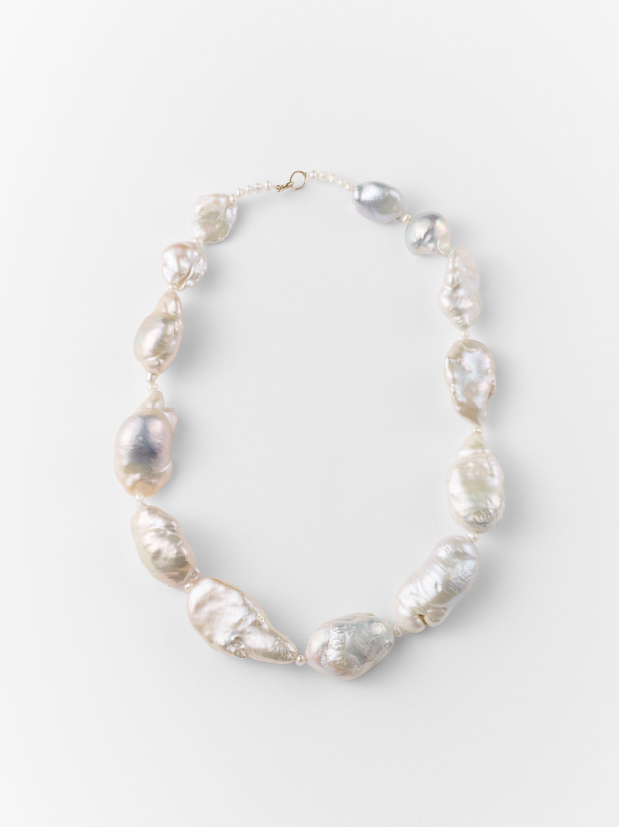 とっておきの淡水バロックパールネックレス38cm