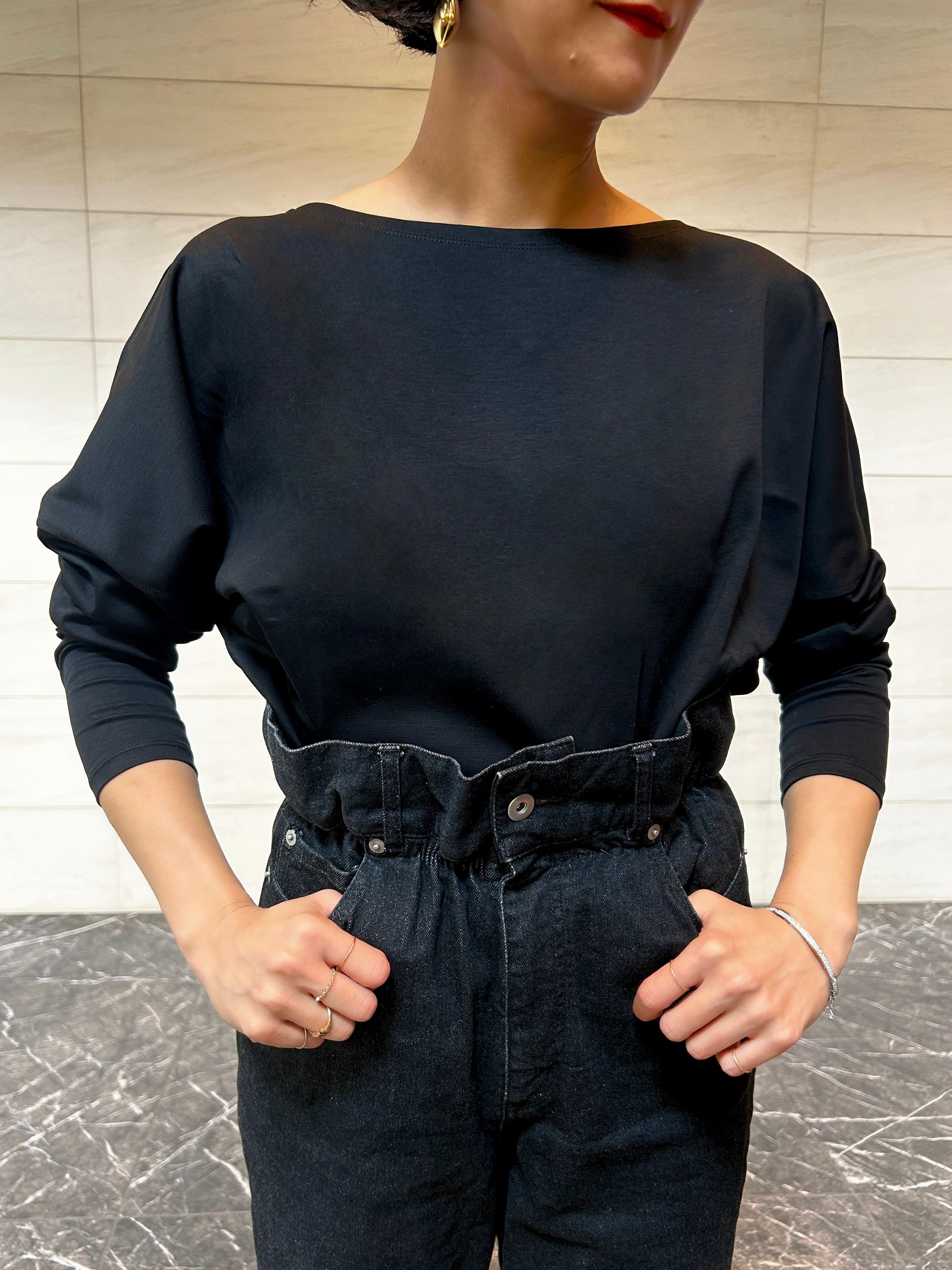 淑女のロンT(ボーダー柄)