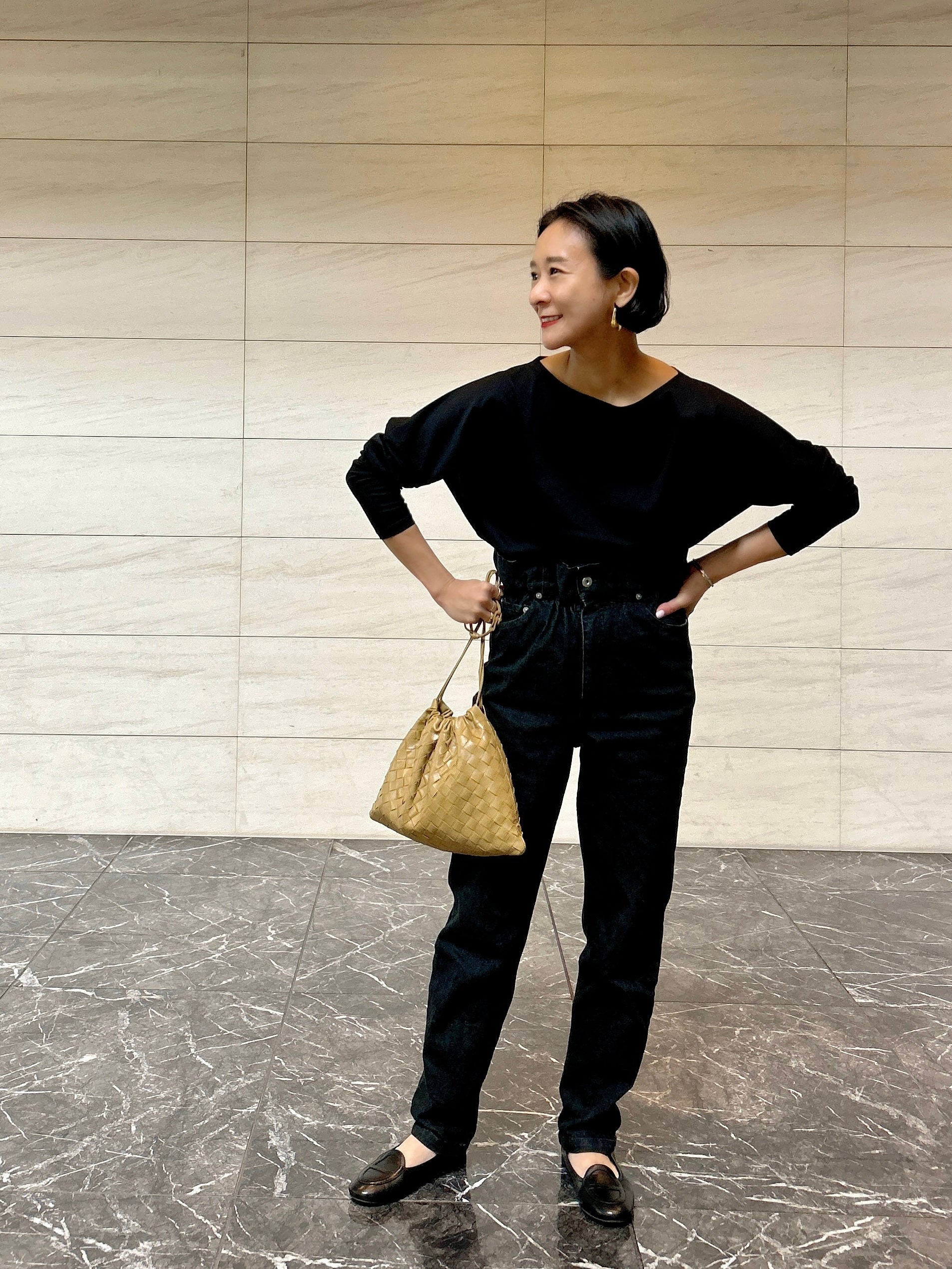 淑女のロンT(ボーダー柄)