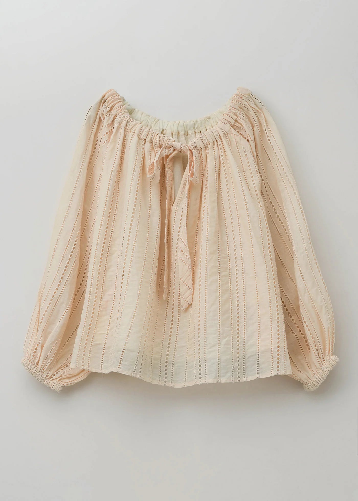 Cotton Organza Ladder Cifre Off Shoulder Top