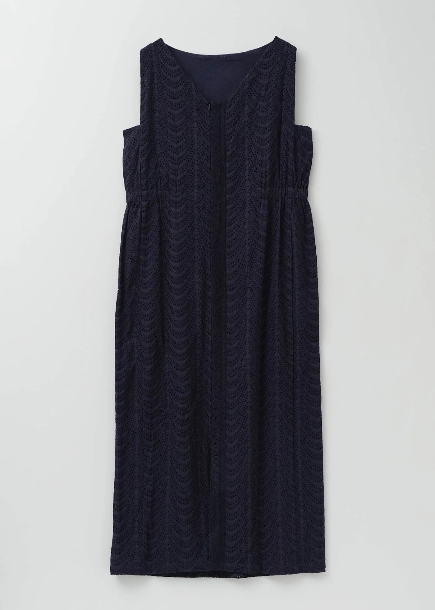 Cotton Voile Neem Cifre Embroidery Sleeveless Dress