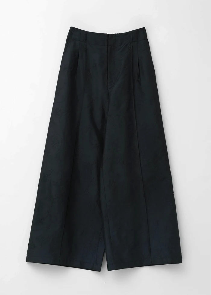 Poly Dupion Flower Embroidery Pants
