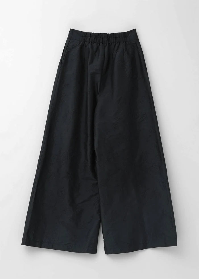 Poly Dupion Flower Embroidery Pants