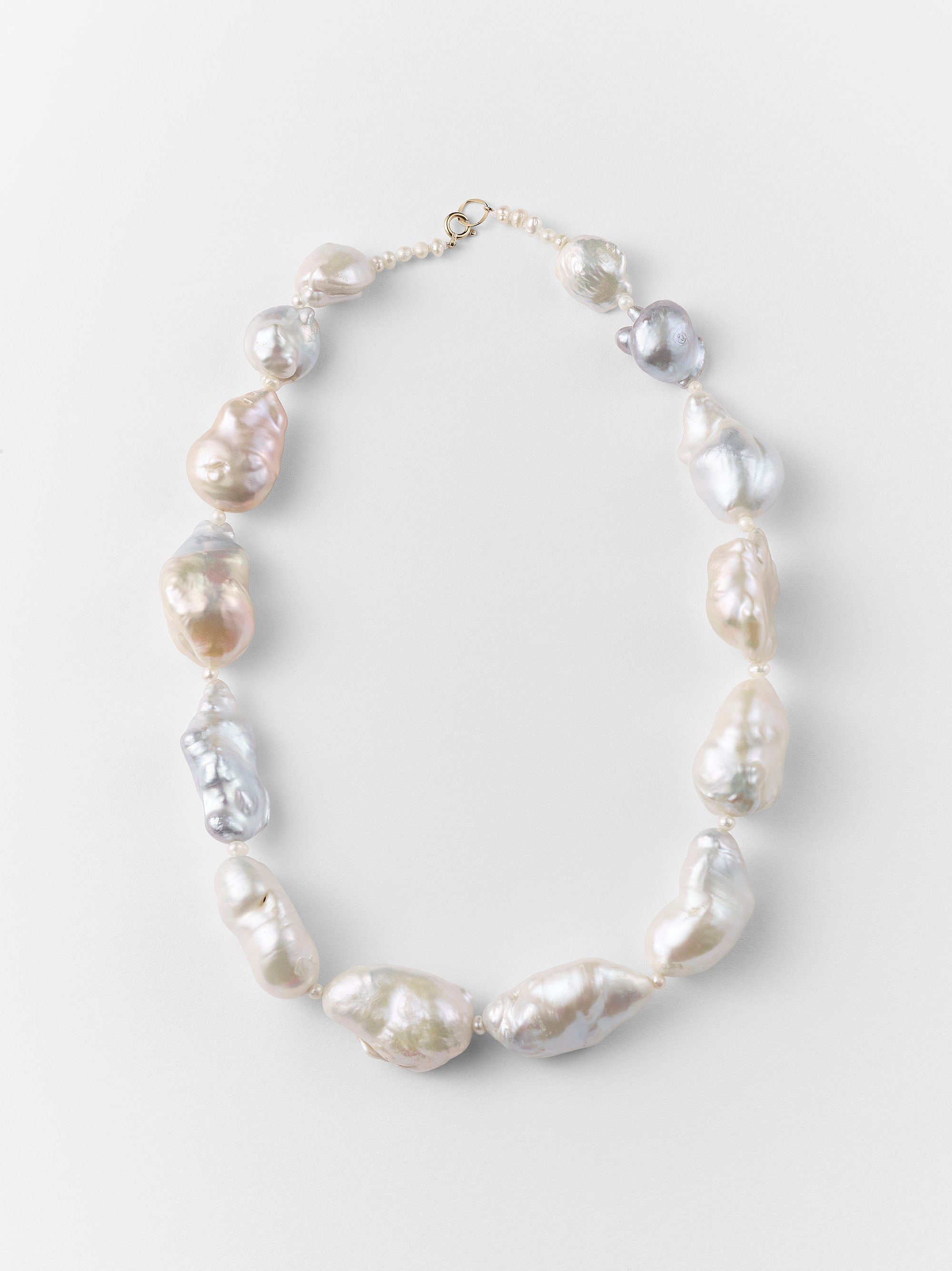 とっておきの淡水バロックパールネックレス38cm