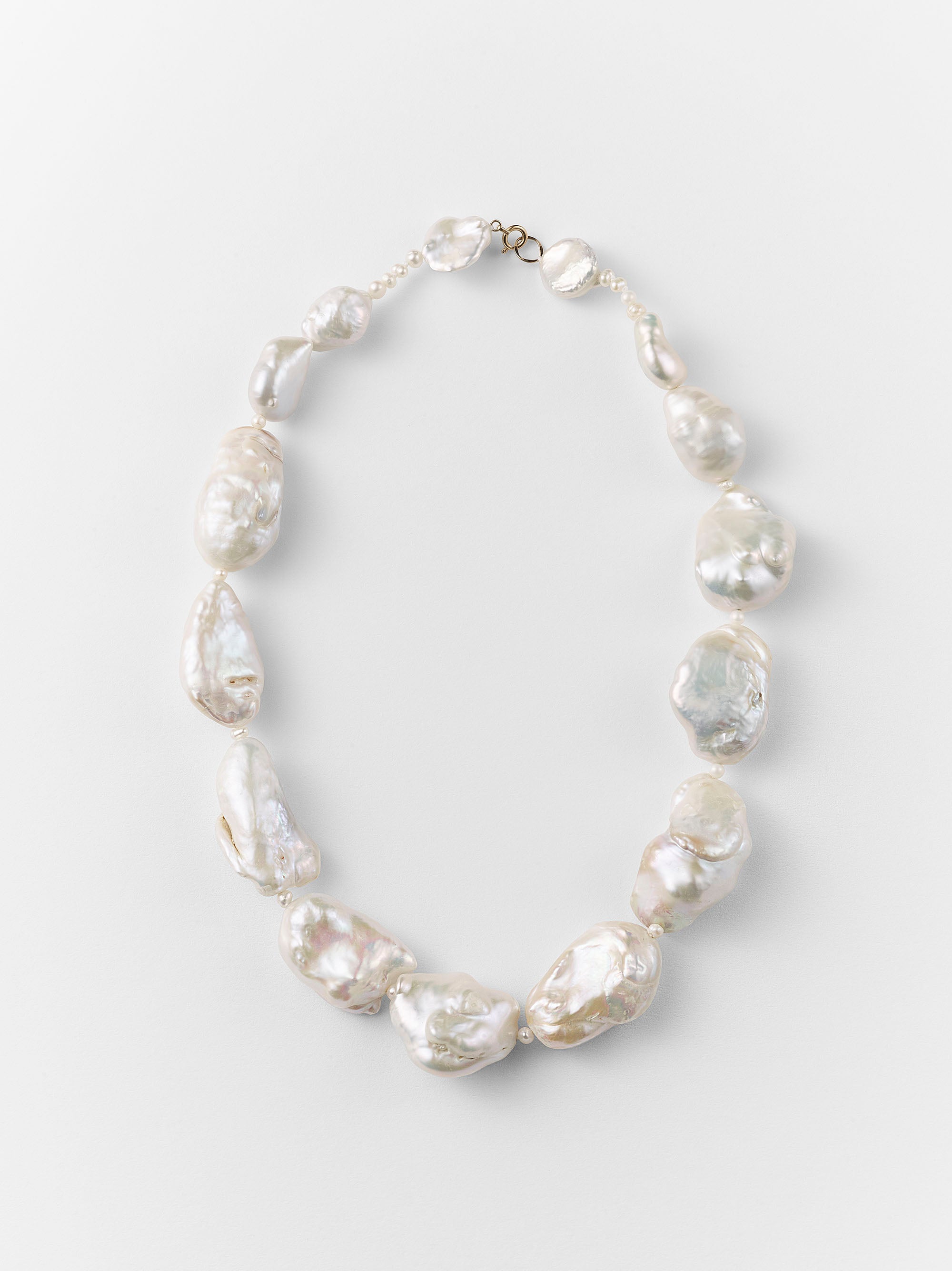 とっておきの淡水バロックパールネックレス38cm