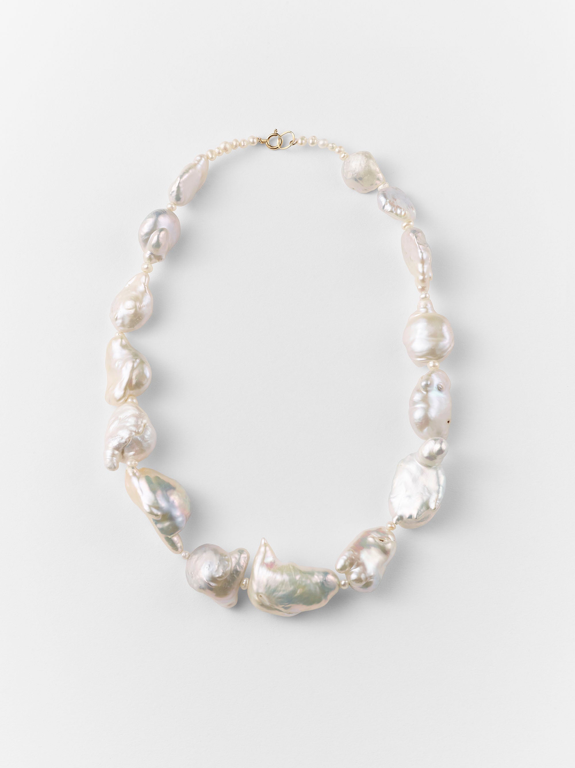 とっておきの淡水バロックパールネックレス38cm