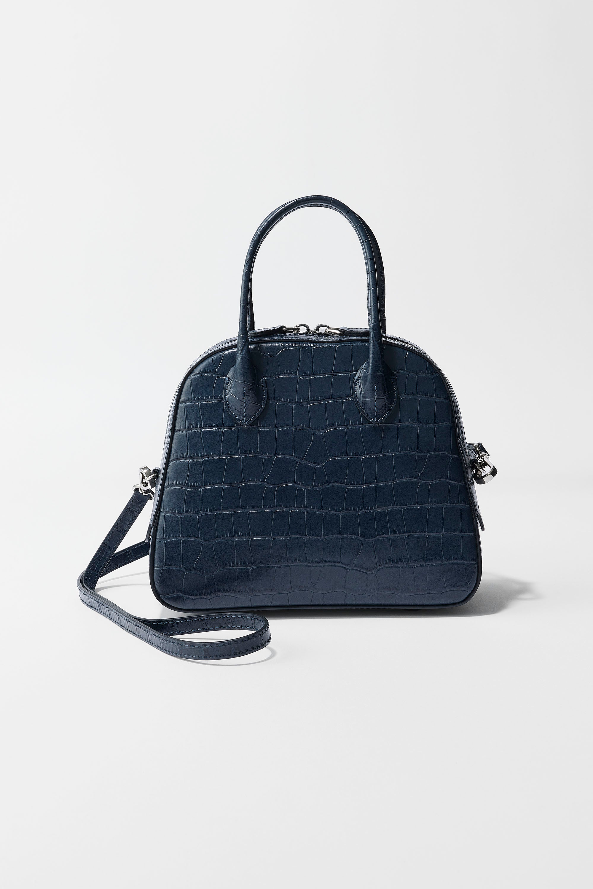 ROUND BOSTON (S) CROCO NAVY